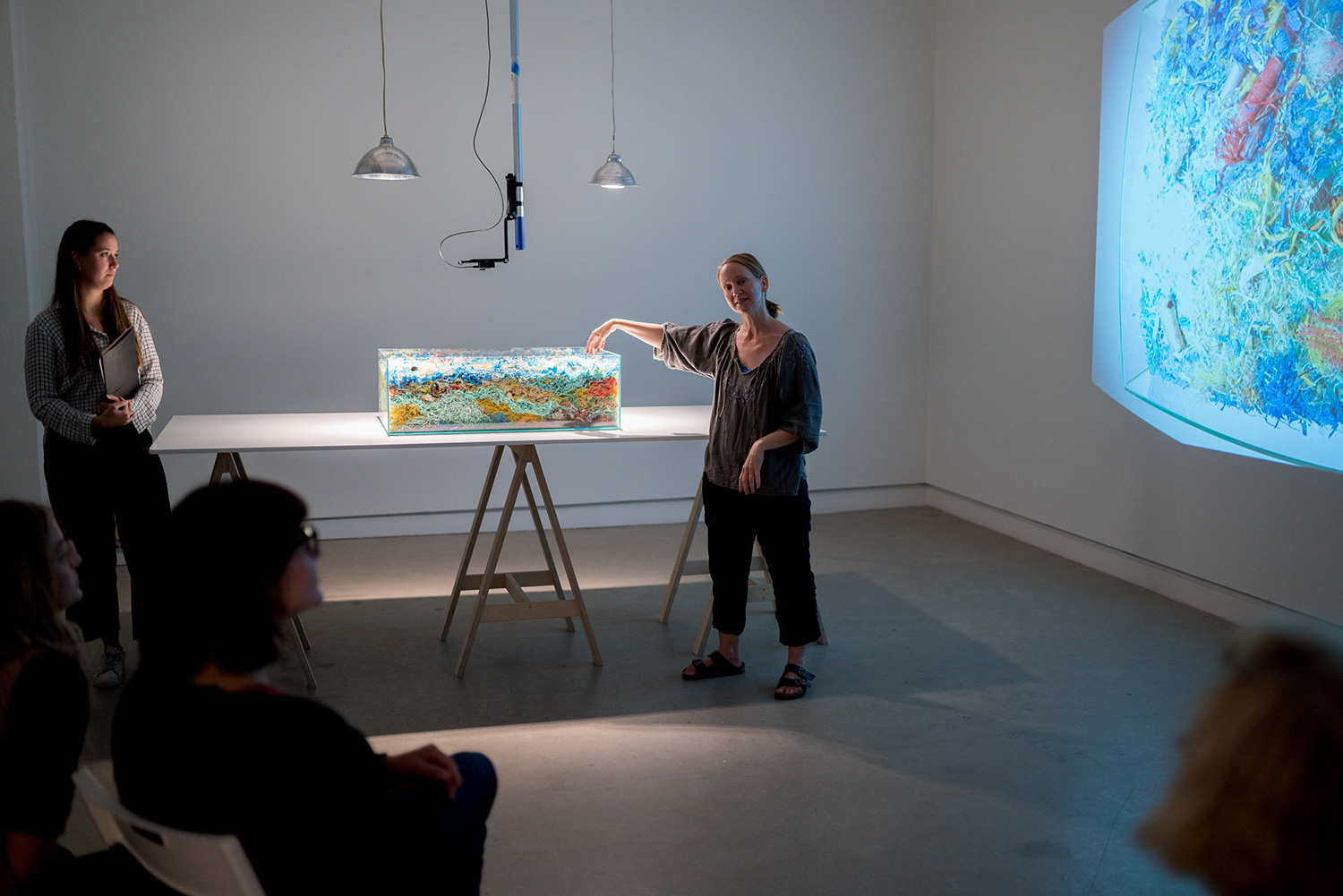 Atelier À l'image de l'archipel par Raphaëlle de Groot, Occurrence, MOMENTA 2019 © MOMENTA Biennale d'art contemporain et Occurrence. Photo : Jean-Michael Seminaro