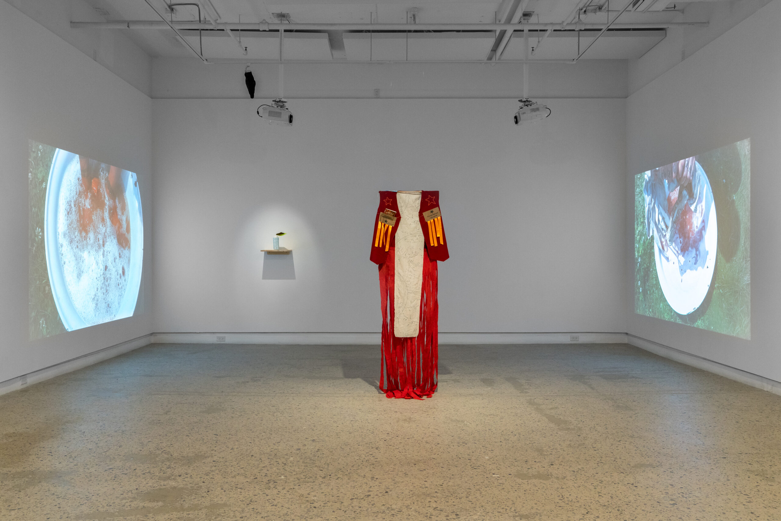 BUSH Gallery, Diffraction. De la lumière et du territoire, vue de l’exposition présentée à OPTICA dans le cadre de MOMENTA 2021. Photo : Jean-Michael Seminaro