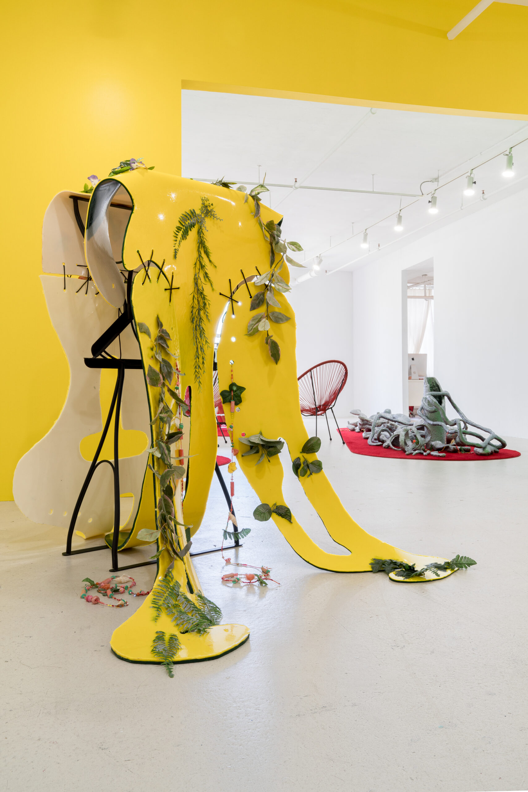 Chloë Lum item-gallery Yannick Desranleau, Crushed Butterflies Dream Too, exhibition view presented at the Galerie B-312 as part of MOMENTA 2021. Photo: Jean-Michael Seminaro