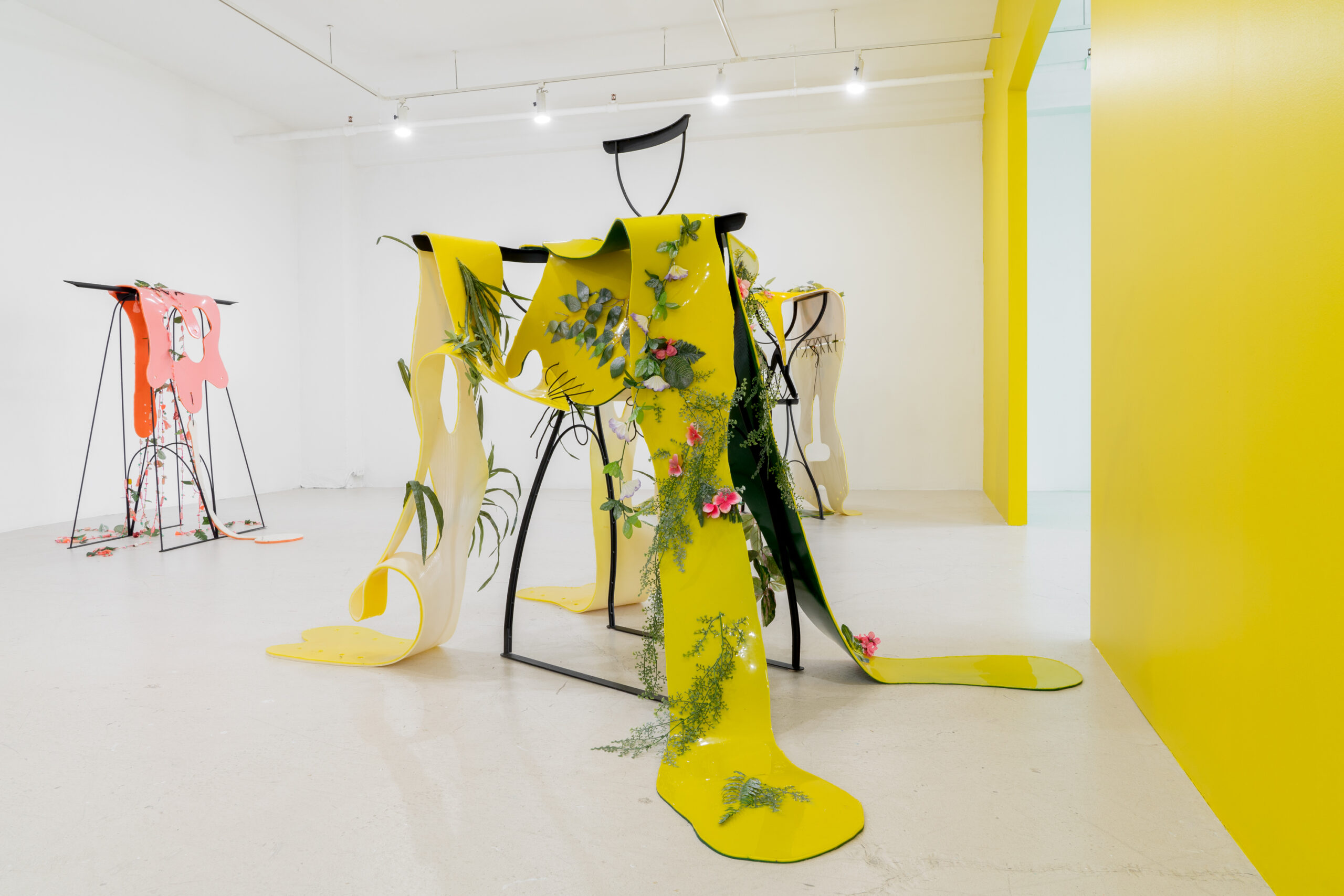 Chloë Lum item-gallery Yannick Desranleau, Crushed Butterflies Dream Too, exhibition view presented at the Galerie B-312 as part of MOMENTA 2021. Photo: Jean-Michael Seminaro