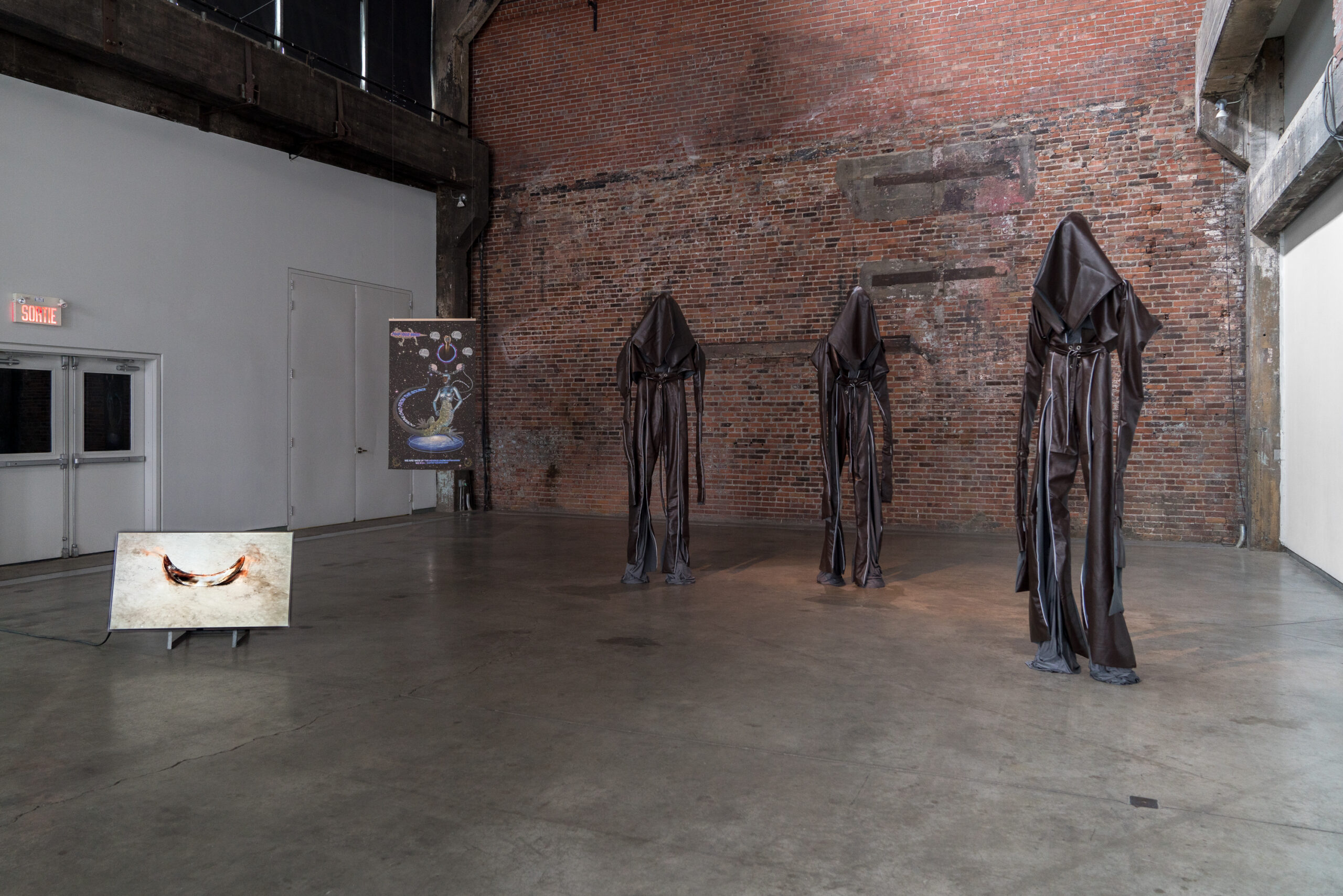 Worlmaking Tentacles, exhibition view presented at the Fonderie Darling as part of MOMENTA 2021. Photo: Jean-Michael Seminaro