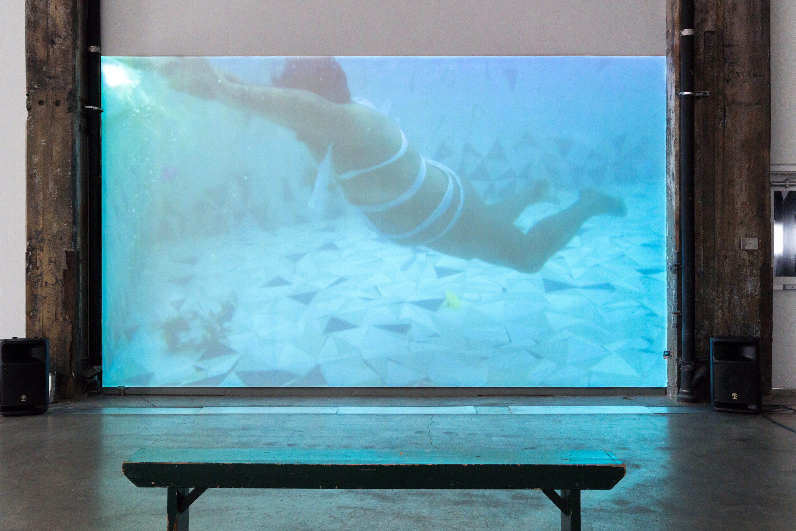 Tejal Shah, Between the Waves, 2012, installation view at the Fonderie Darling as part of MOMENTA 2021. Photo: Jean-Michael Seminaro