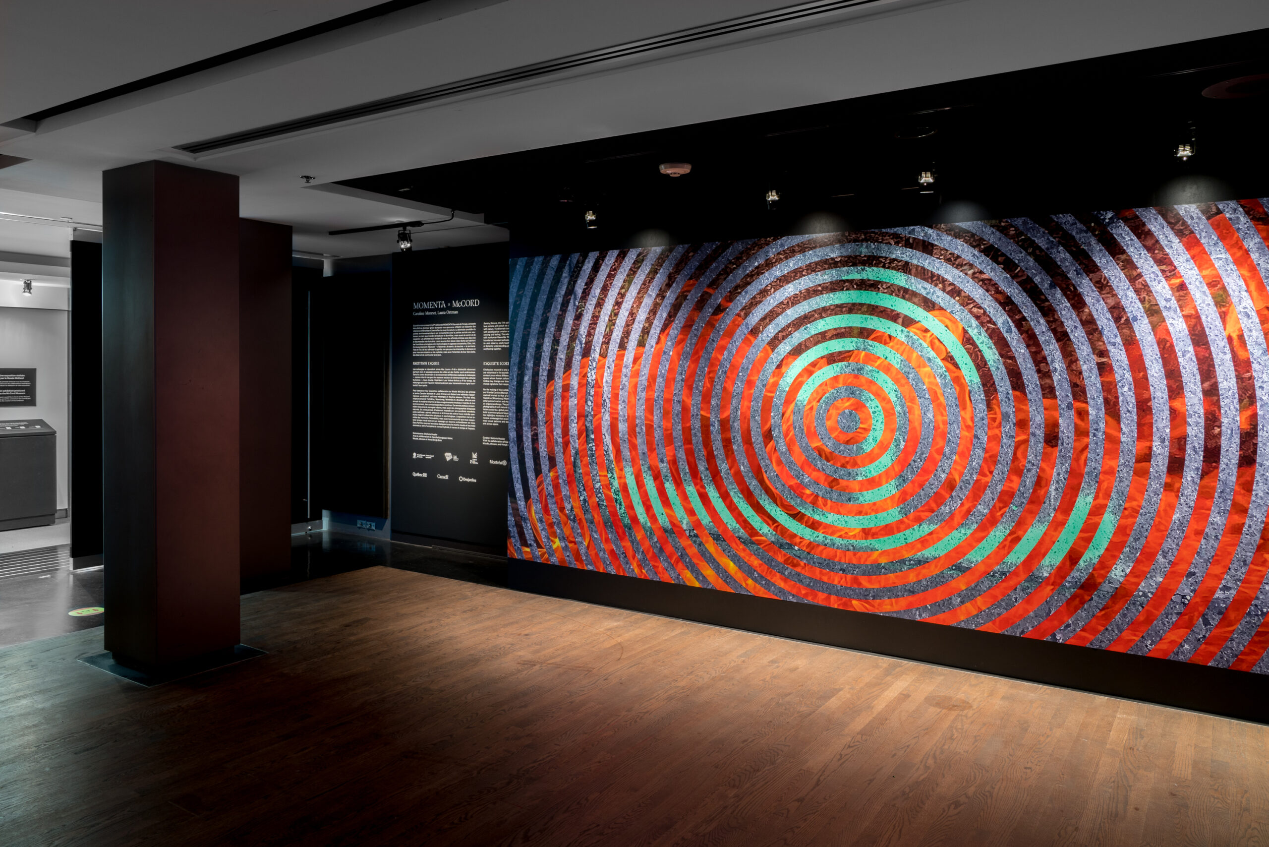 Caroline Monnet and Laura Ortman, Exquisite Score, exhibition view presented at the McCord Museum as part of MOMENTA 2021. Photo: Jean-Michael Seminaro